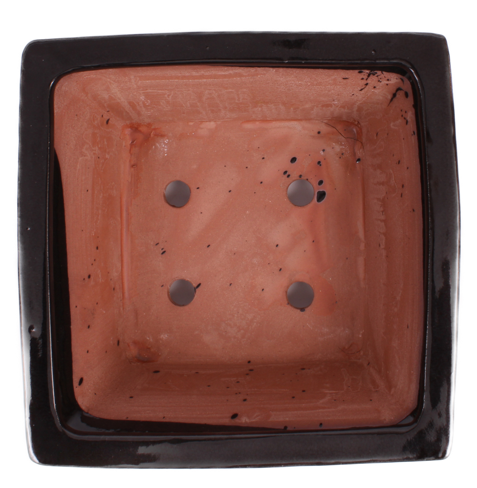 Bonsai - Schale 23.5 x 23.5 x 11.5 cm, schwarz 30042