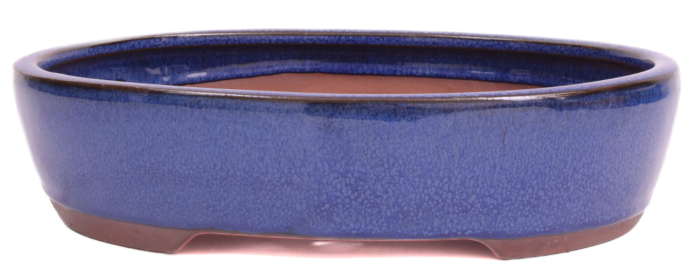 Bonsai - Schale oval 26.5 x 22 x 6.5 cm blau 30069