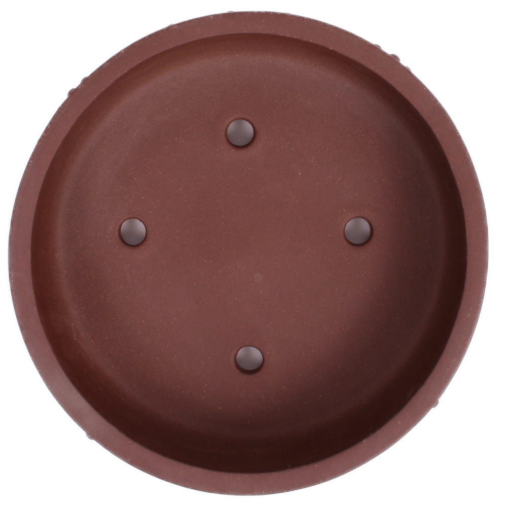 Bonsai - Schale Trommelschale rund 29.5 Ø x 8 cm unglasiert braun frostfest  30120