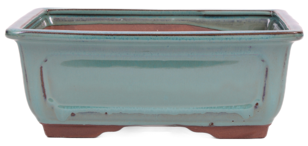 Bonsai - Schale eckig 25.5 x 20 x 10 cm grün 30124