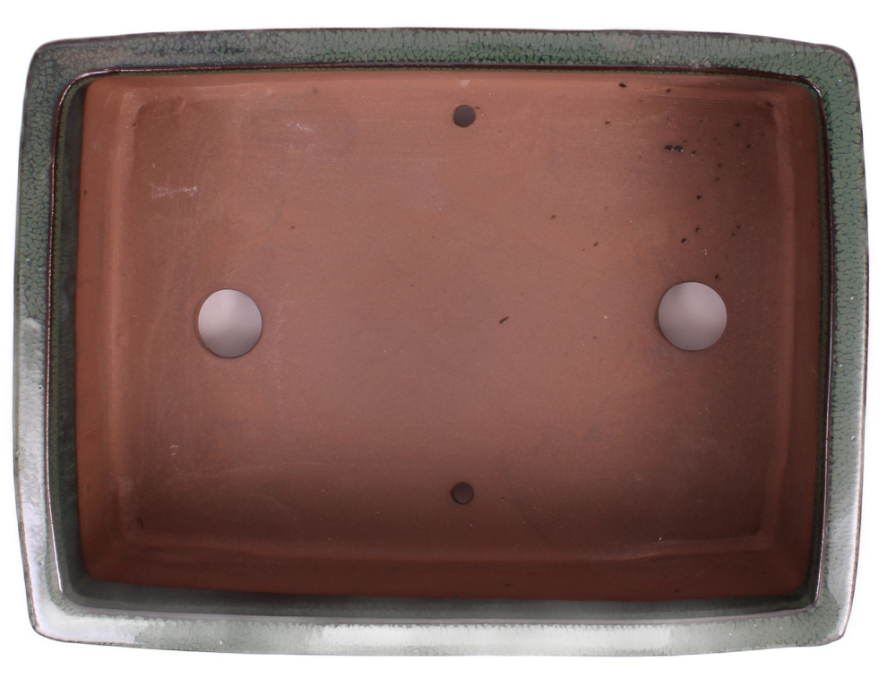 Bonsai - Schale eckig 26.5 x 19.5 x 9 cm moosgrün  30125