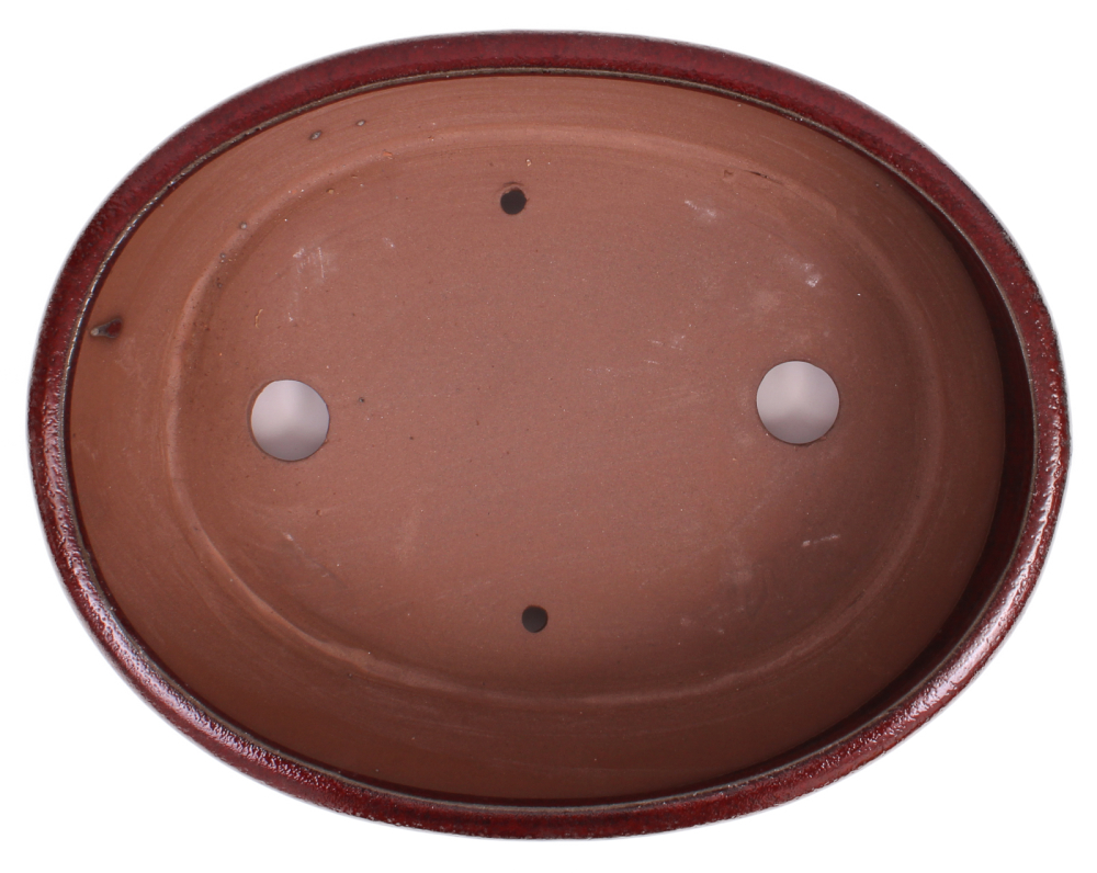 Bonsai - Schale oval 26.5 x 20 x 7.5 cm bordeaux 30128