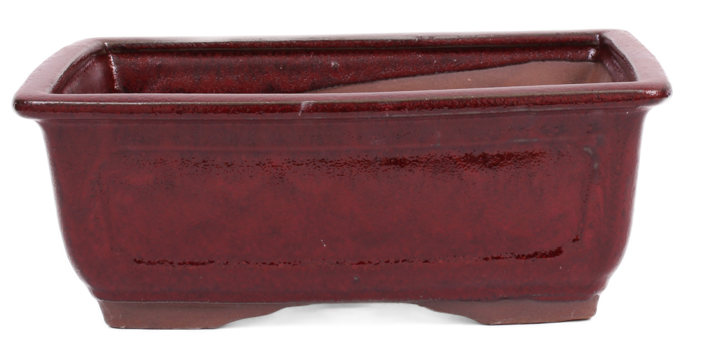 Bonsai - Schale eckig 25.5 x 20 x 10 cm bordeaux 30135