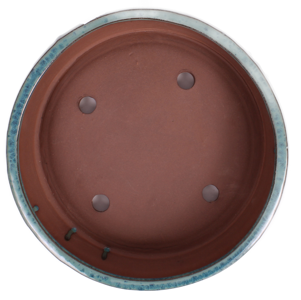 Bonsai - Schale Trommelschale rund 25.5 Ø x 7.5 cm grün 30136