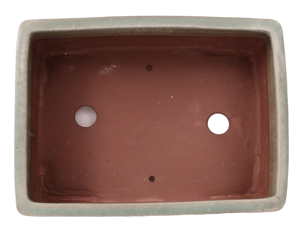 Bonsai - Schale eckig 26.5 x 19.5 x 9 cm mattgrün  30143