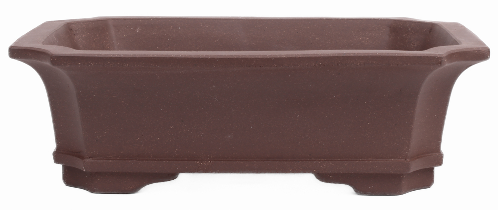 Bonsai - Schale eckig 26 x 20 x 8.3 cm unglasiert braun frostfest 30147