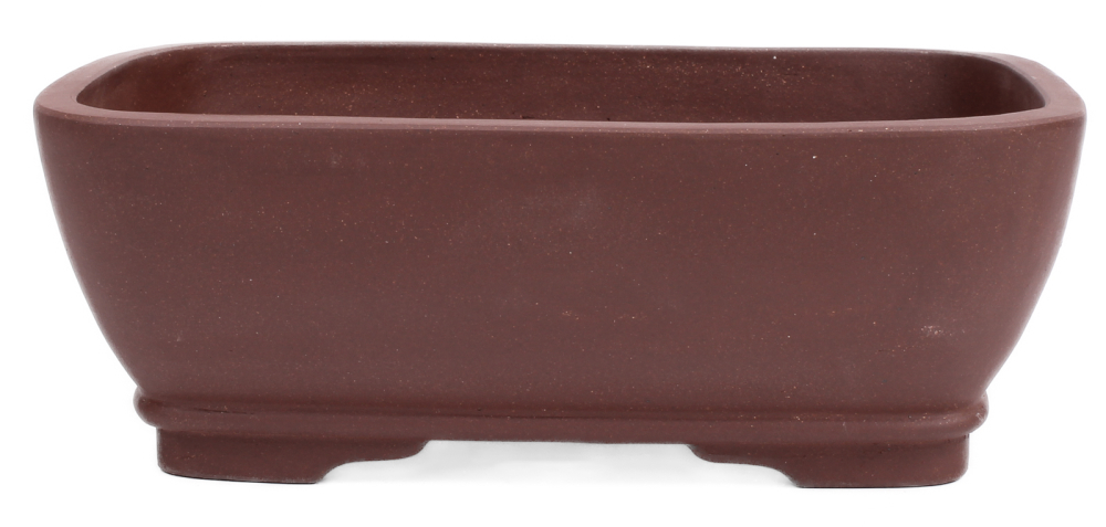 Bonsai - Schale eckig 26.5 x 21 x 9.5 cm unglasiert braun frostfest 30148A 2. Wahl