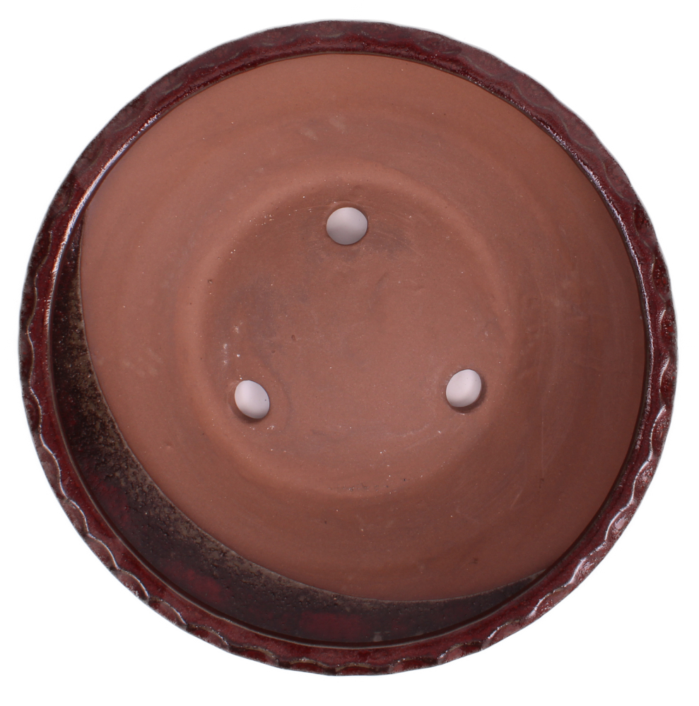 Bonsai - Schale rund 30 Ø x 7.5 cm bordeaux  30157