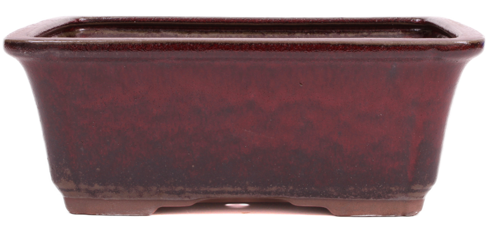 Bonsai - Schale  eckig  26.5 x 21 x 10 cm bordeaux  30160