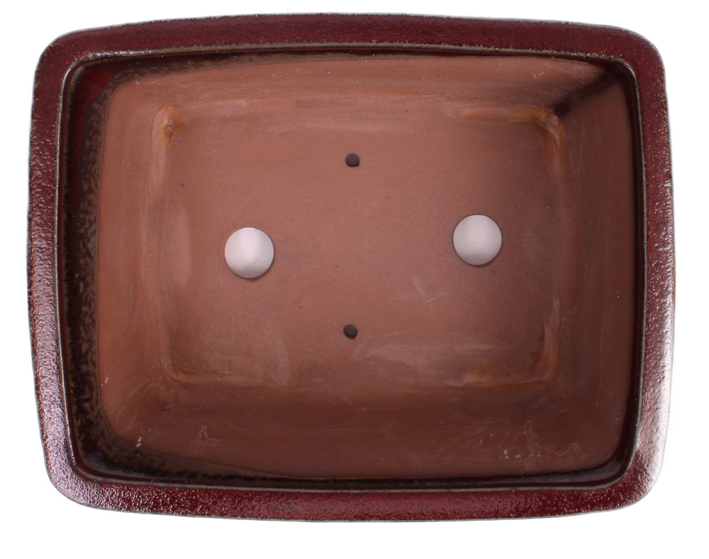 Bonsai - Schale  eckig  26.5 x 21 x 10 cm bordeaux  30160