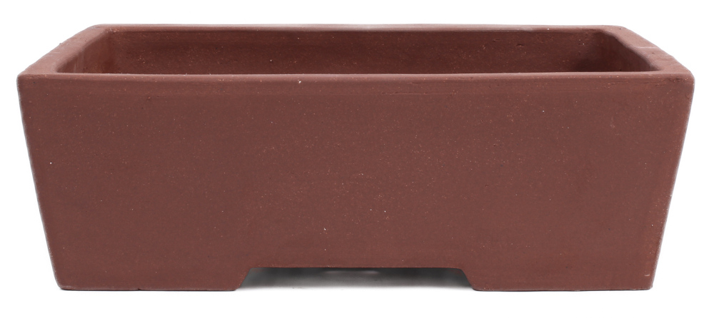 Bonsai - Schale eckig 29 x 23 x 10 cm unglasiert braun  22163