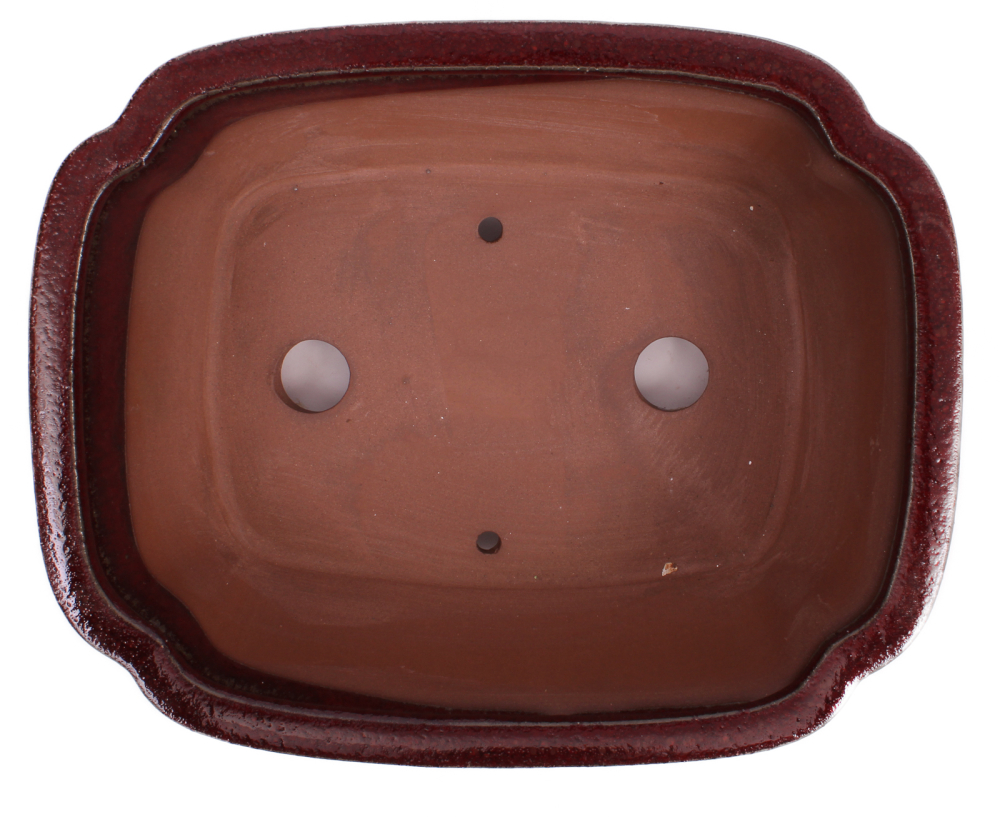 Bonsai - Schale eckig 26.5 x 21 x 9.5 cm bordeaux 30170