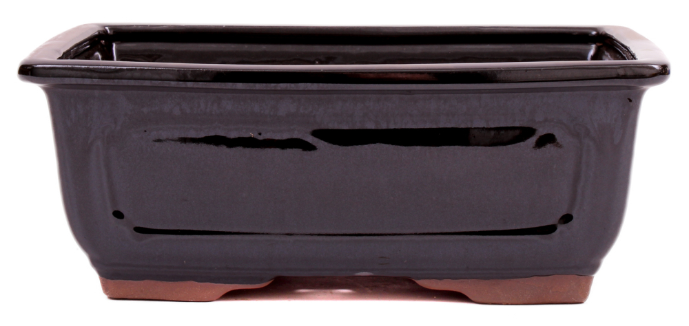 Bonsai - Schale eckig 25.5 x 20 x 10 cm schwarz 30174