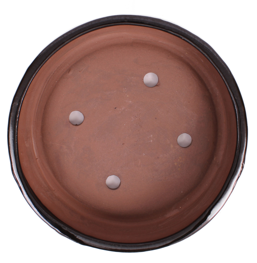 Bonsai - Schale Trommelschale rund 25.5 Ø x 7.5 cm schwarz 30178
