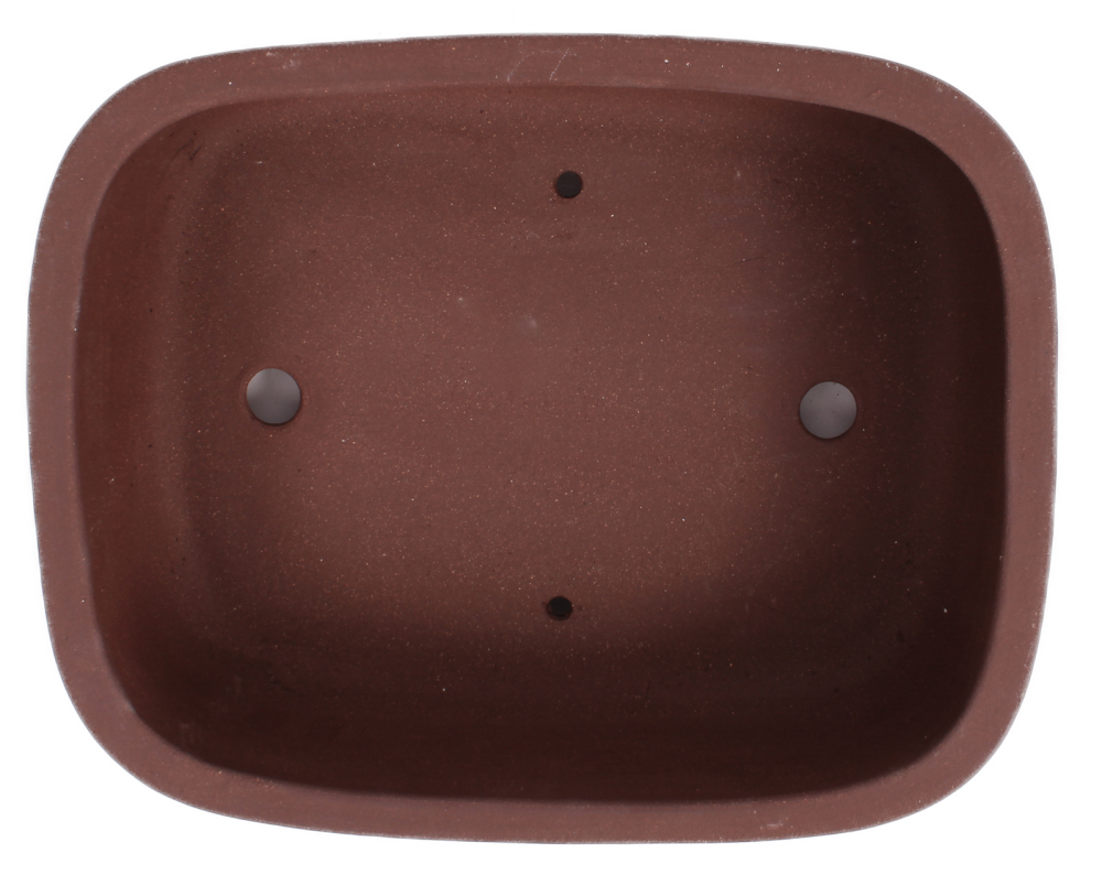 Bonsai - Schale eckig 27 x 21 x 9.5 cm unglasiert braun  30190