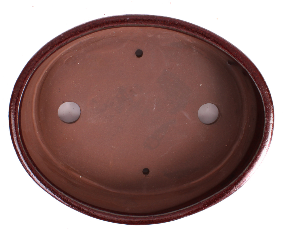 Bonsai - Schale oval 25.5 x 20.5 x 7.2 cm bordeaux  30191