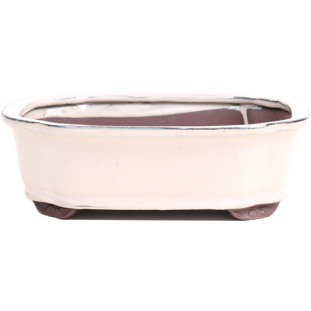 Bonsai - Schale eckig 27 x 20 x 9 cm, cremefarben  30852