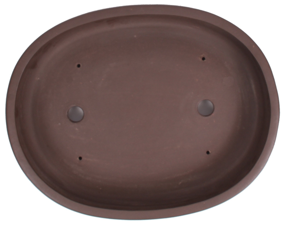 Bonsai - Schale  oval 43 x 33,5 x 8,8 cm braun 40009