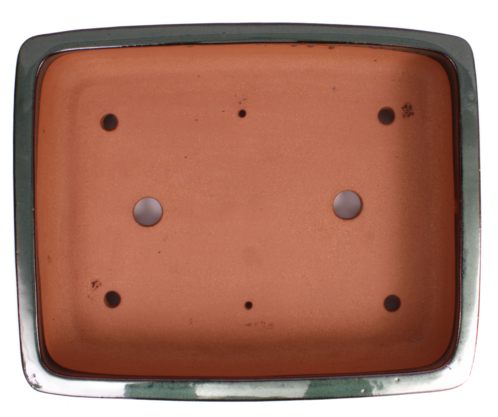 Bonsai - Schale eckig 44.5 x 35 x 10.5 cm moosgrün frostfest 40075