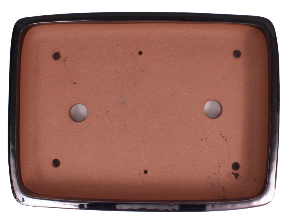 Bonsai - Schale eckig 54.5 x 40.5 x 9.5 cm dunkelblau frostfest handgemacht