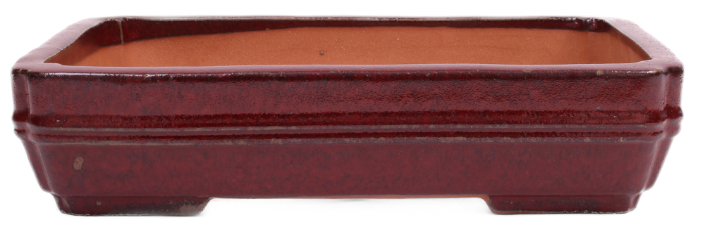 Bonsai - Schale  eckig  37 x 29 x 8.5 cm bordeaux 40082