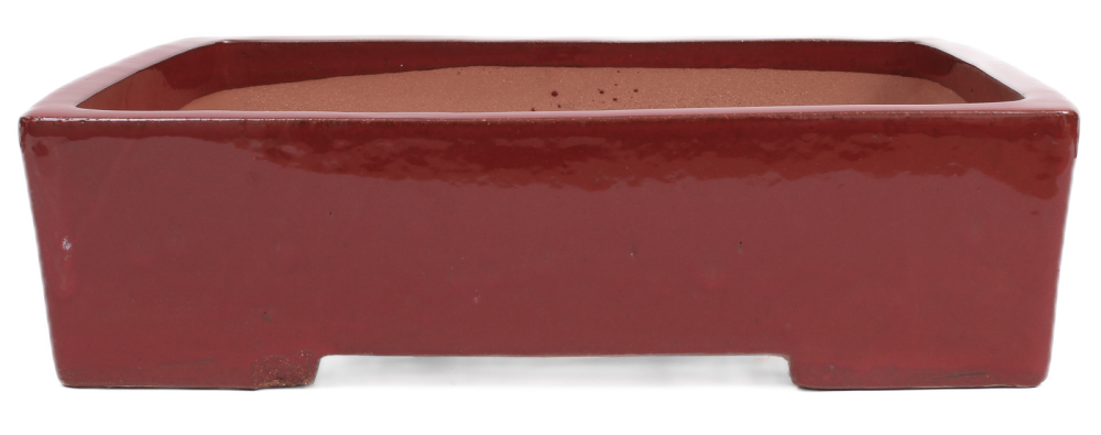 Bonsai - Schale  eckig 42.5 x 35 x 11 cm braunrot frostfest 40146A 2.Wahl