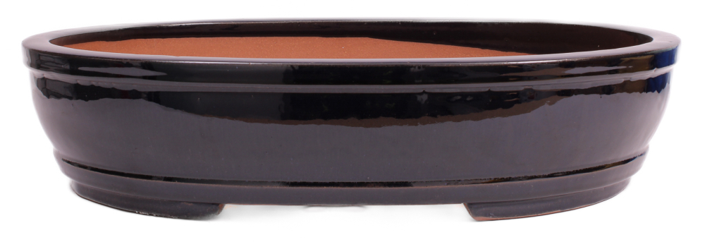 Bonsai - Schale oval 51 x 41.5 x 11.5 cm dunkelblau handgemacht frostfest  40151