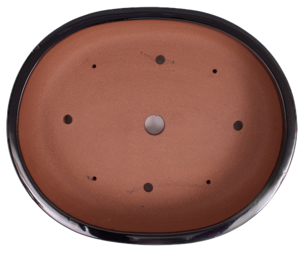 Bonsai - Schale oval 51 x 41.5 x 11.5 cm dunkelblau handgemacht frostfest  40151