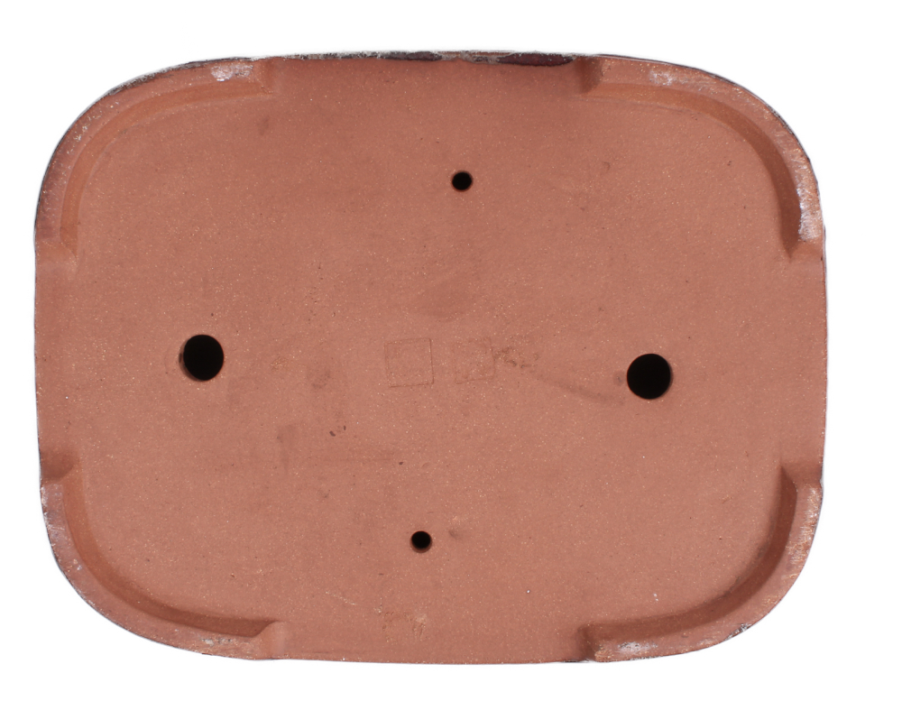 Bonsai - Schale  eckig 32 x 25 x 7.5 cm bordeaux frostfest 40155