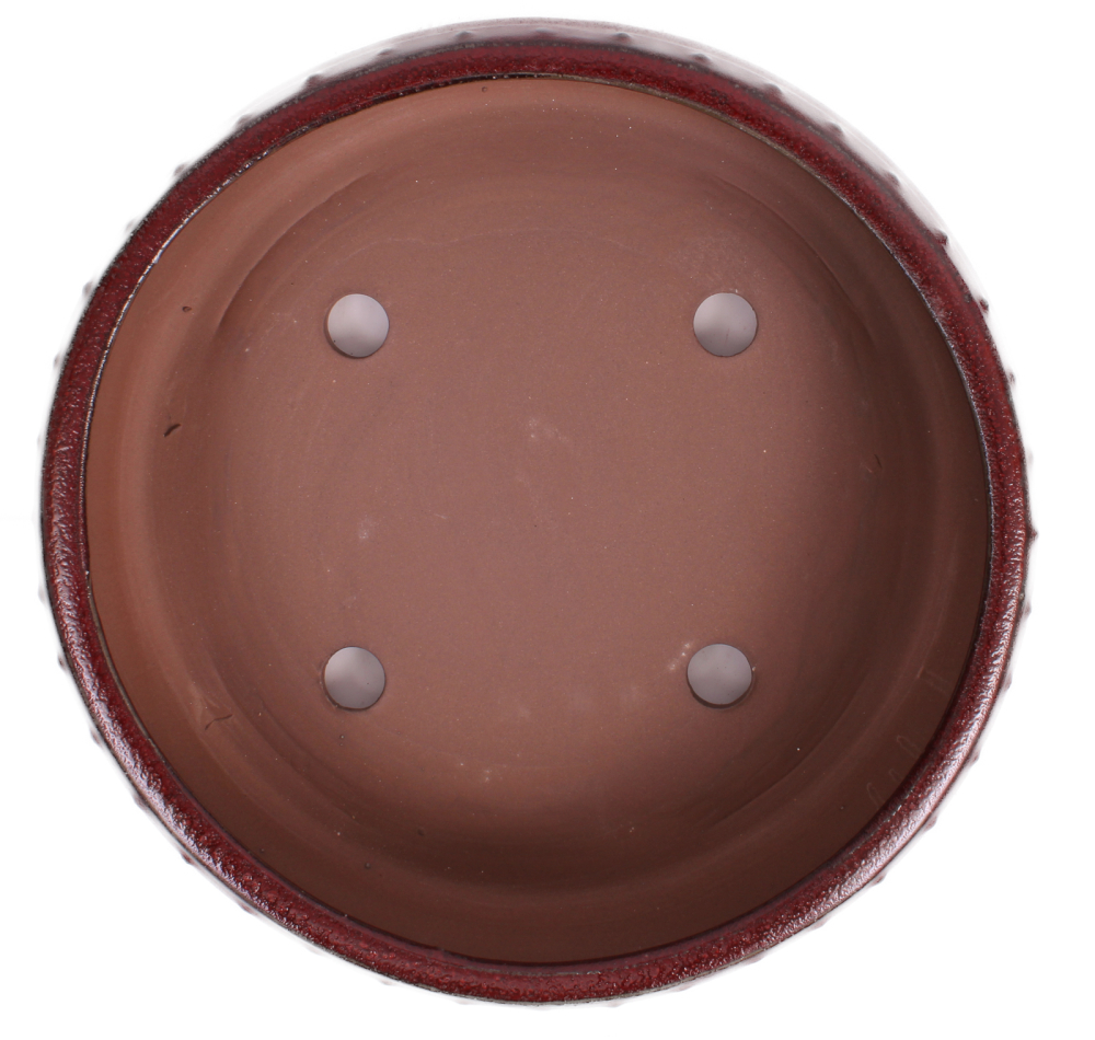 Bonsai - Schale Trommelschale rund 32 Ø x 8.5 cm bordeaux 40156