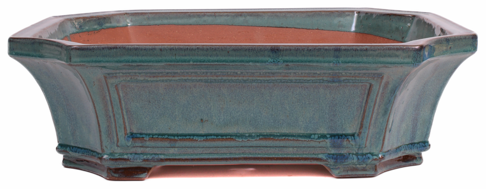 Bonsai - Schale eckig 46 x 39 x 14 cm grünblau frostfest 40162