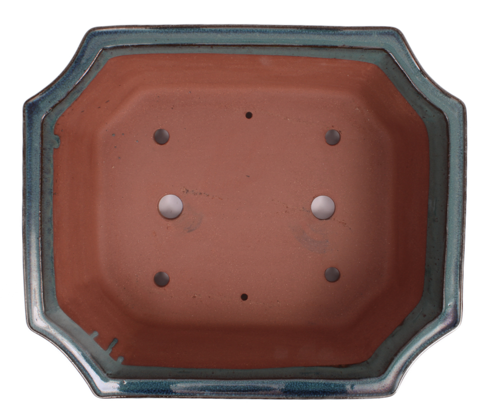 Bonsai - Schale eckig 46 x 39 x 14 cm grünblau frostfest 40162