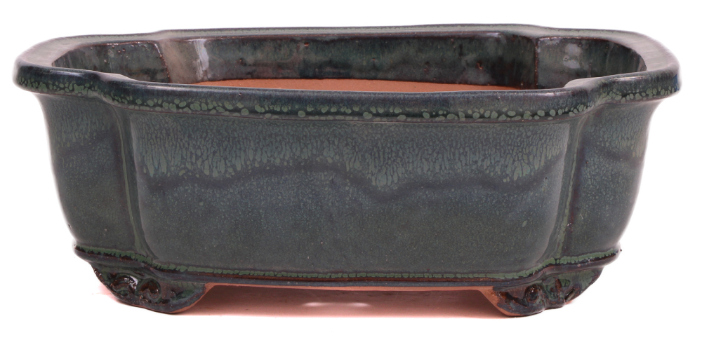 Bonsai - Schale  eckig  31 x 27 x 11 cm moosgrün frostfest 40166