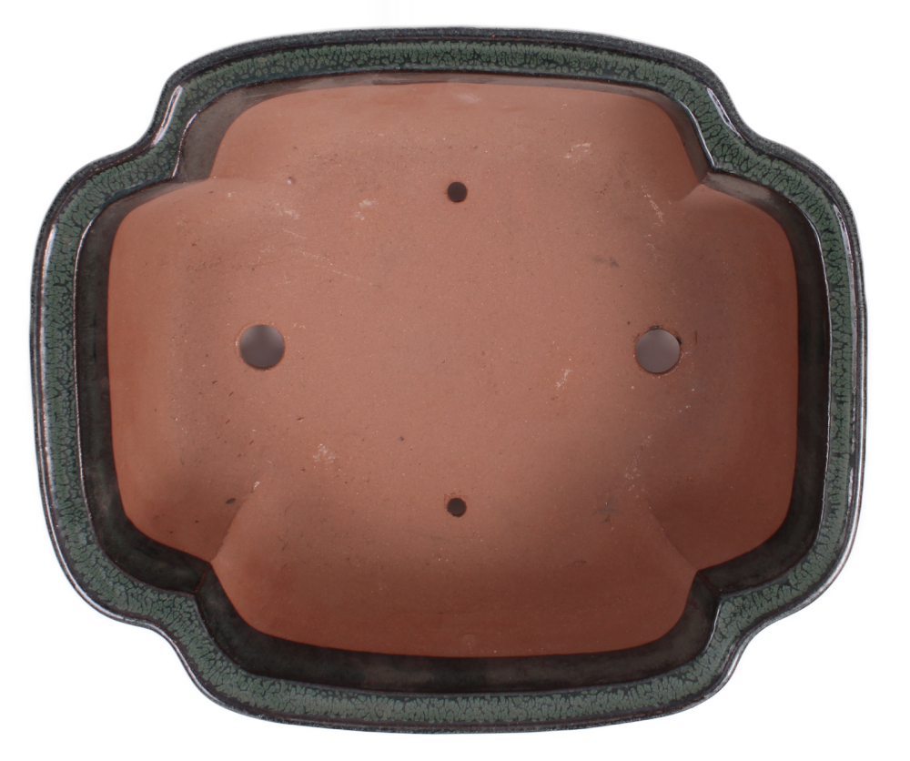 Bonsai - Schale  eckig  31 x 27 x 11 cm moosgrün frostfest 40166