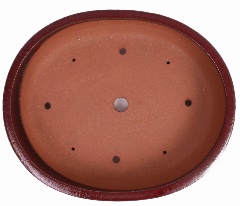 Bonsai - Schale  oval 55.5 x 45.5 x 13 cm bordeaux frostfest 40171