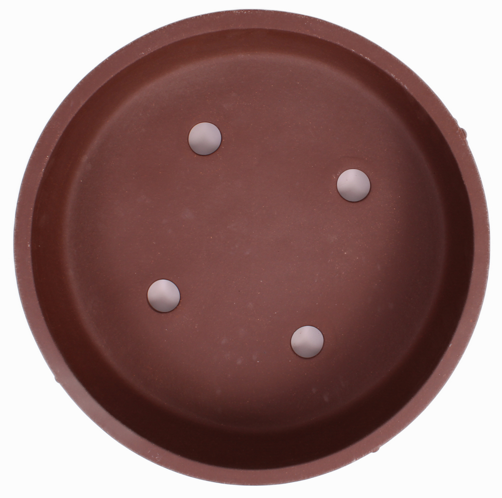 Bonsai - Schale Trommelschale rund 38 Ø x 10 cm unglasiert braun frostfest  2.Wahl