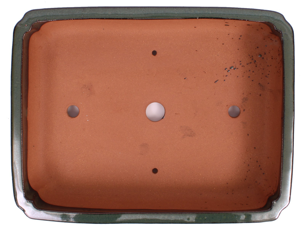 Bonsai - Schale  eckig  37 x 29 x 8.5 cm moosgrün 40174