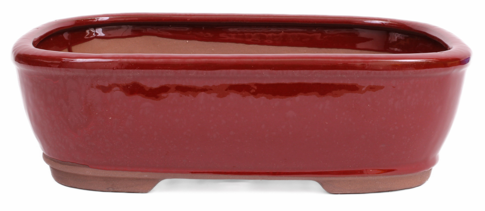 Bonsai - Schale eckig 32 x 24 x 10 cm braunrot 40183