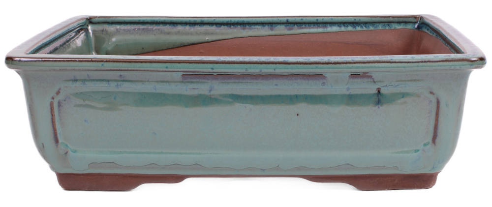 Bonsai - Schale eckig 33 x 25 x 10 cm grün 40185