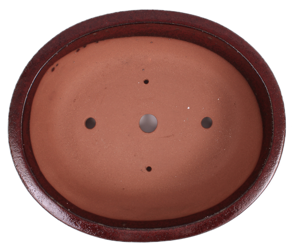 Bonsai - Schale oval 37 x 31.5 x 11 cm bordeaux 40191