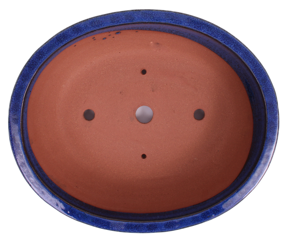 Bonsai - Schale oval 37 x 31.5 x 11 cm blau 40192