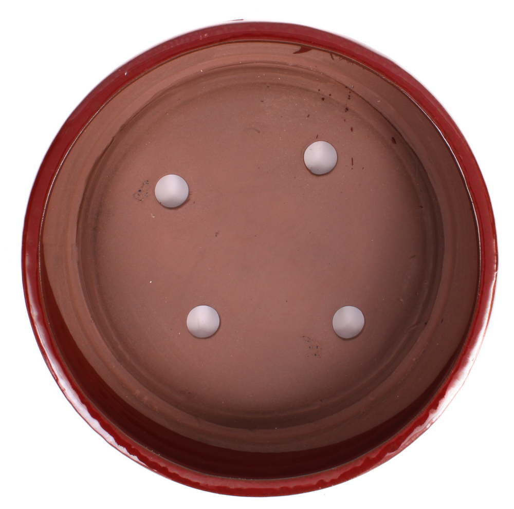 Bonsai - Schale rund 31 Ø x 9 cm braunrot  40194