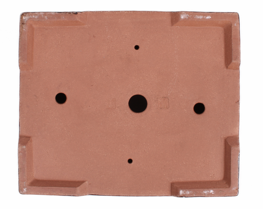 Bonsai - Schale  eckig  35.5 x 30.5 x 9.5 cm moosgrün  frostfest 40198