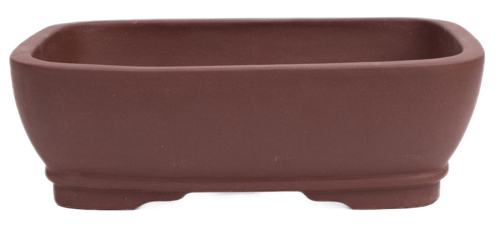 Bonsai - Schale  eckig  31 x 24.5 x 10 cm unglasiert braun frostfest aus Yixing