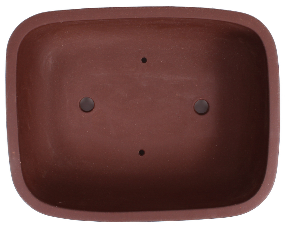 Bonsai - Schale  eckig  31 x 24.5 x 10 cm unglasiert braun frostfest aus Yixing