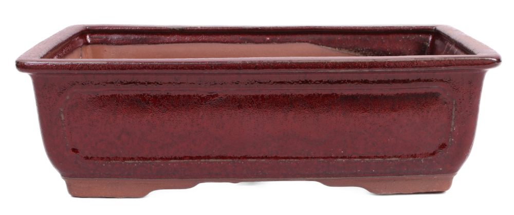 Bonsai - Schale eckig 33 x 25 x 10 cm bordeaux 40213