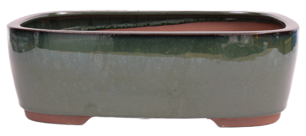 Bonsai - Schale  eckig  32 x 25.5 x 10.5 cm moosgrün 40215