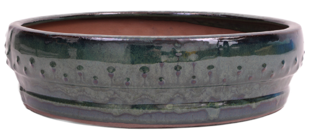 Bonsai - Schale rund 31 Ø x 9 cm moosgrün  40216