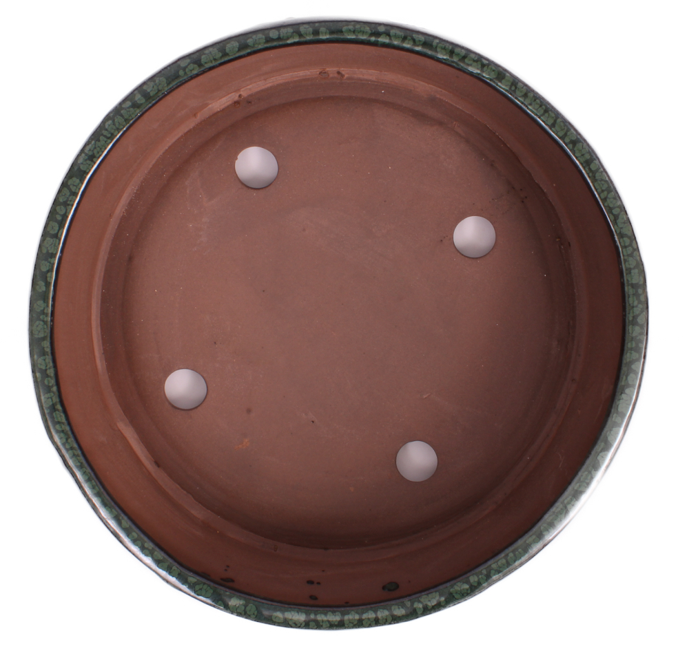 Bonsai - Schale rund 31 Ø x 9 cm moosgrün  40216