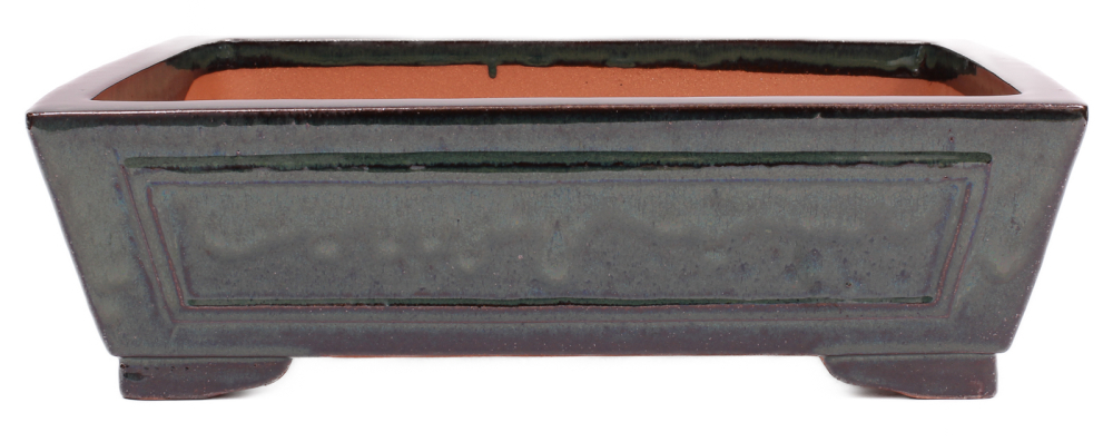 Bonsai - Schale  eckig 42 x 33.5 x 12.5 cm moosgrün frostfest 40219